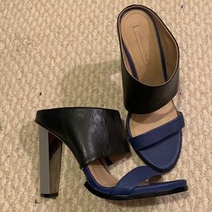 BCBG MAXAZARIA heels brand new sz 10 blue/blk/grey